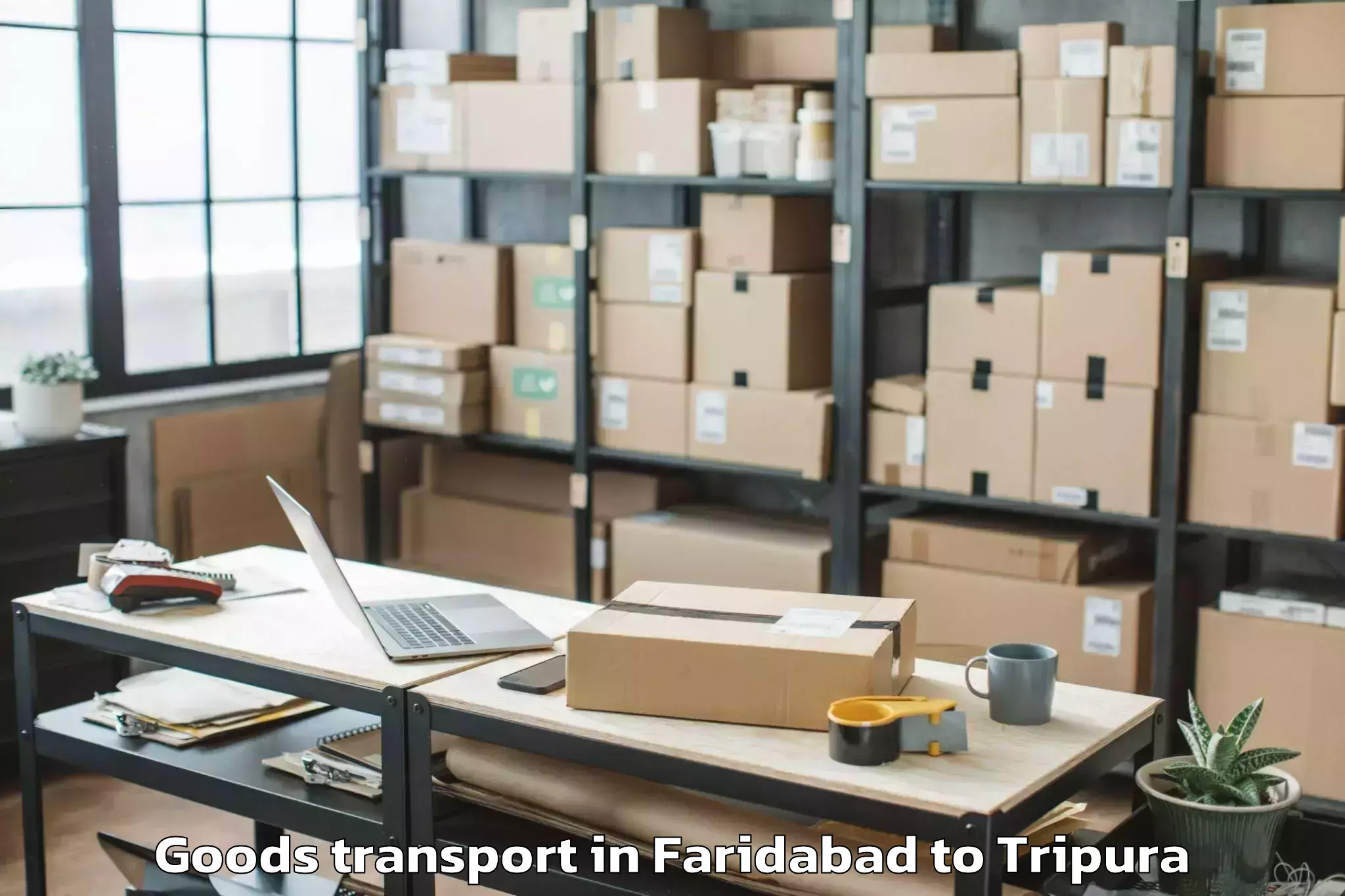 Book Faridabad to Hezamara Goods Transport Online